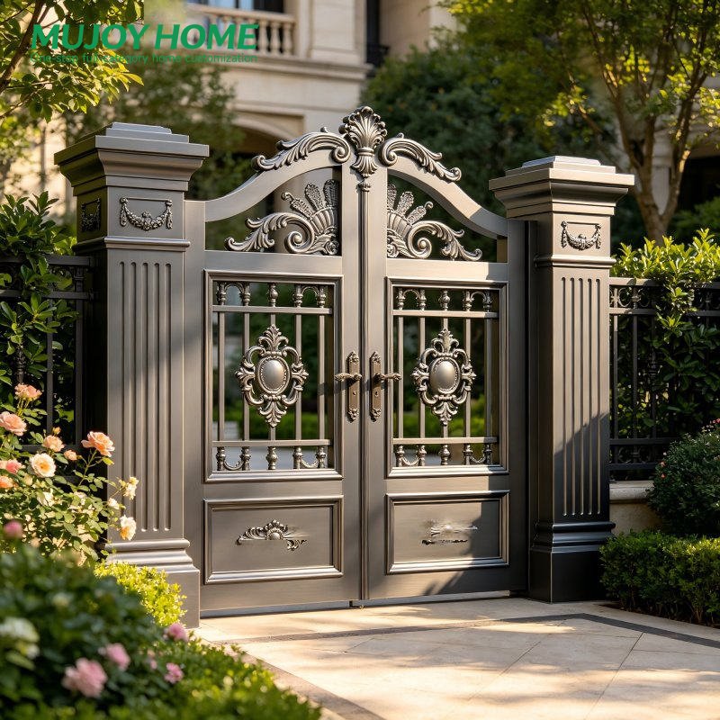 Front Villa Courtyard Door Premium Custom Fireproof Aluminum Gate Security Entry Door
