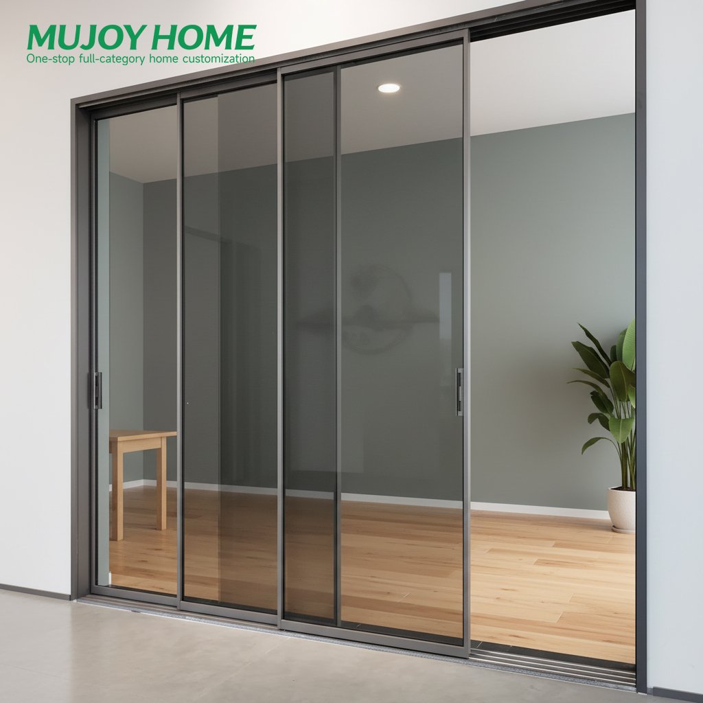 Hurricane Impact Glass Sliding Door Interior Partition Doors Aluminum Alloy Glass Sliding Door