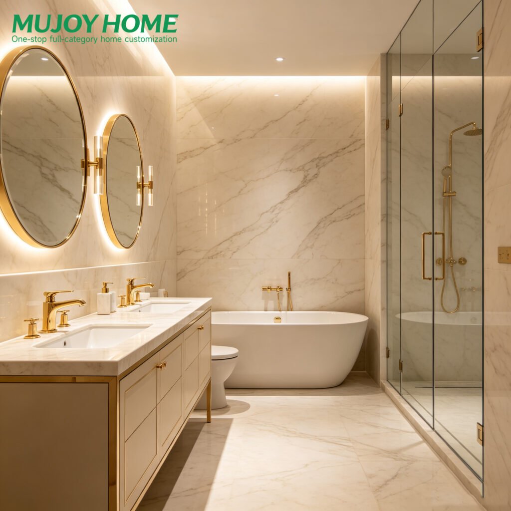 Wooden Wall Hung Bathroom Furniture With Basin Sink Sets Bathroom Cabinet  Led Mirror