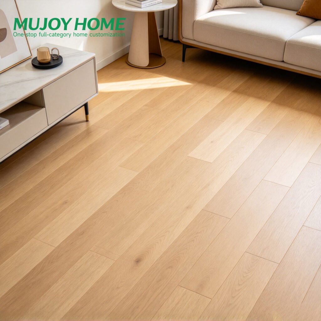 Plank Oak Engineered Wood Flooring Click Lock for Fast Setup Kitchen Villa Apartment Hall