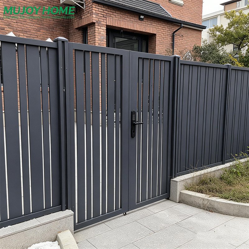Aluminium Gates and Fence with Fencing Trellis Gates for Garden Villa Courtyard Security