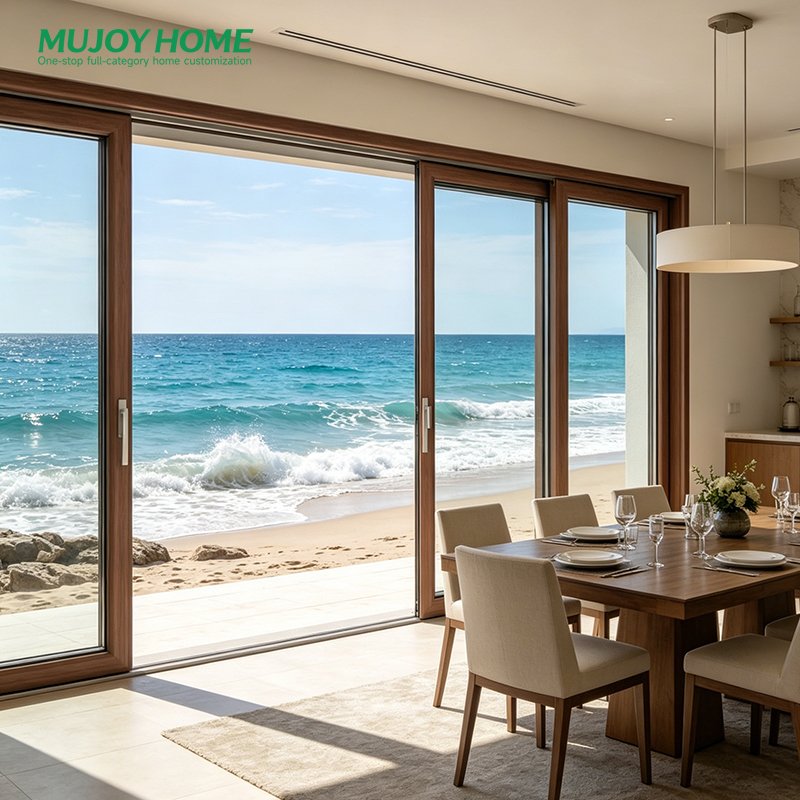 Aluminum Double Glazed Glass Design Hotel Hospital Villa Aluminium Sliding Door