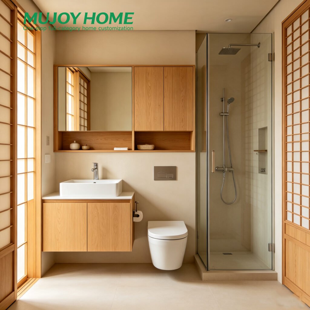 Custom Sintered Stone Bathroom Washbasin Toilet Vanity Smart LED Mirrored Cabinet