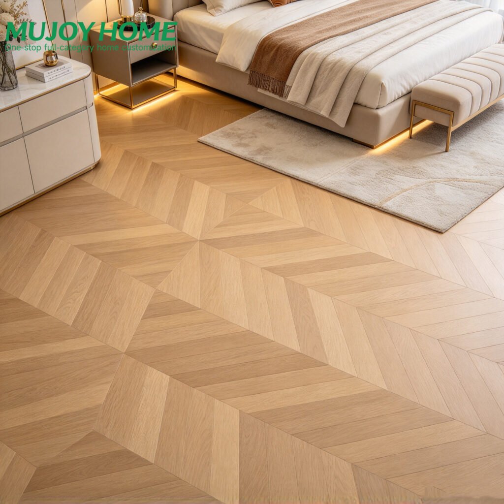 Natural Wood Grain Laminate Flooring Planks Scratch-Resistant Waterproof Floating Floor