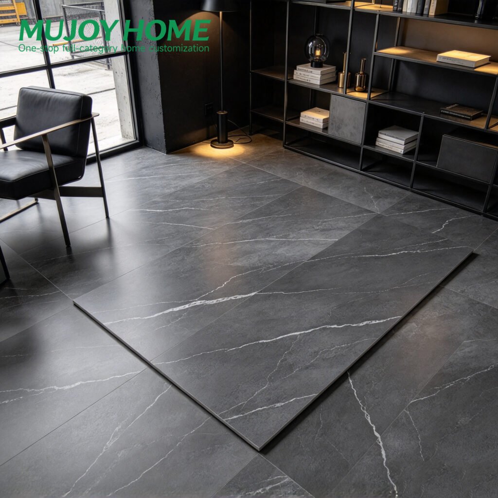 Luxury Villa Living Room Ceramic Floor and Accent Wall Tiles Non-Slip Stone Pattern