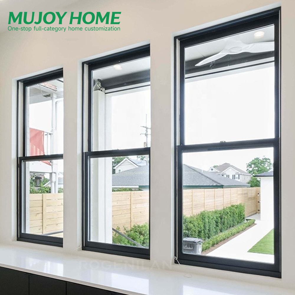 Grille Design Aluminum Double Hung & Single Hung Windows Sliding Interior Living Room