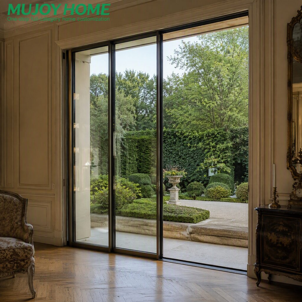 Double Glazed Tempered Glass Hurricane Impact Aluminum Sliding Door for Living Room