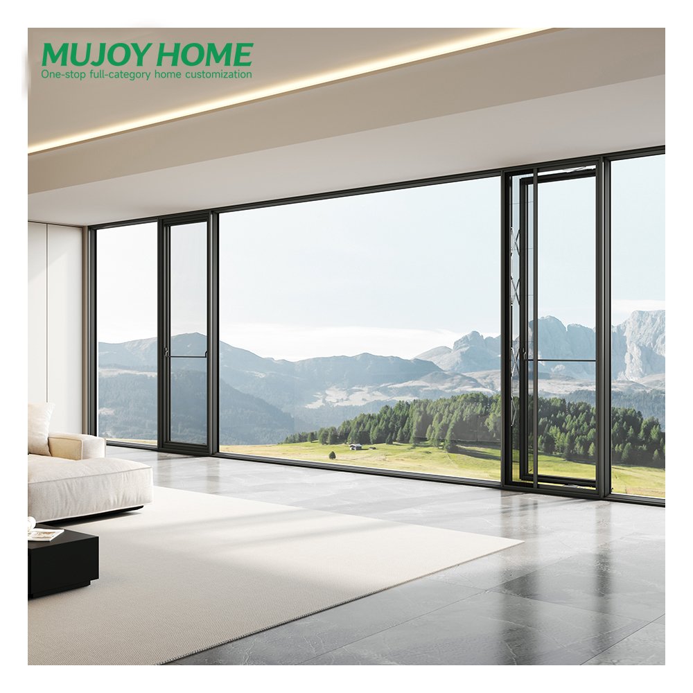 Casement Windows Kenya Double Glass Heat Insulation Security Aluminum Swing Window for Living Room Mate110