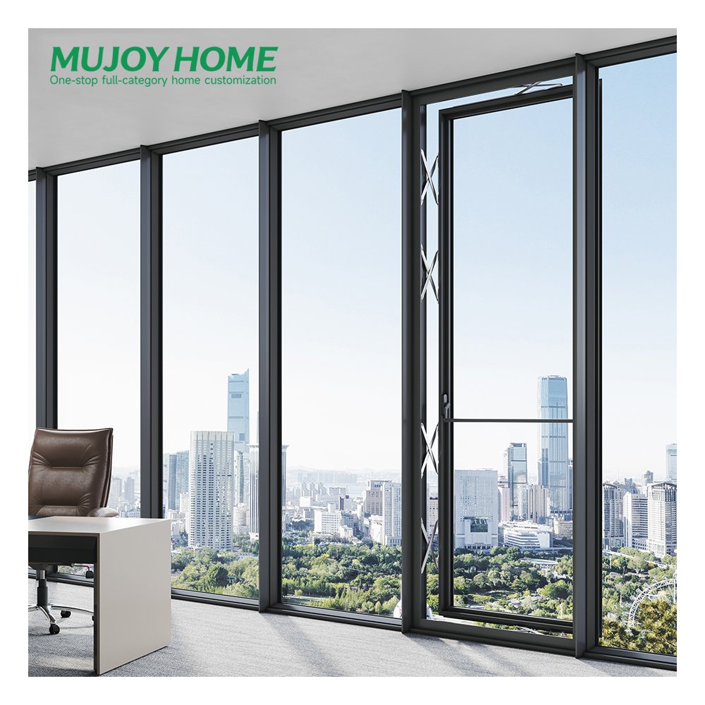European Standard Double Tempered Glass Aluminum Alloy Modern Casement Windows for Houses Mate170
