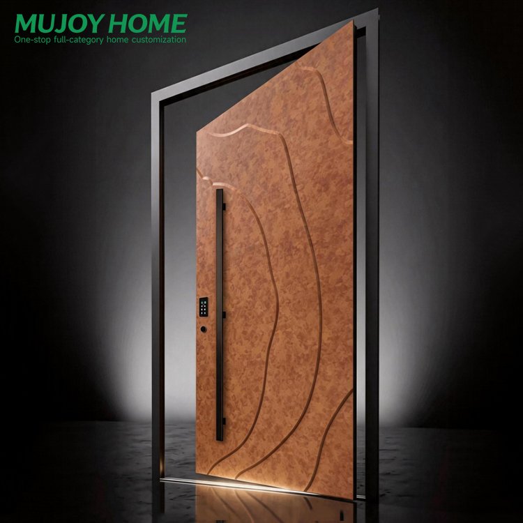 Luxury Modern Off-Axis Revolving Door Cast Aluminum Entrance Door
