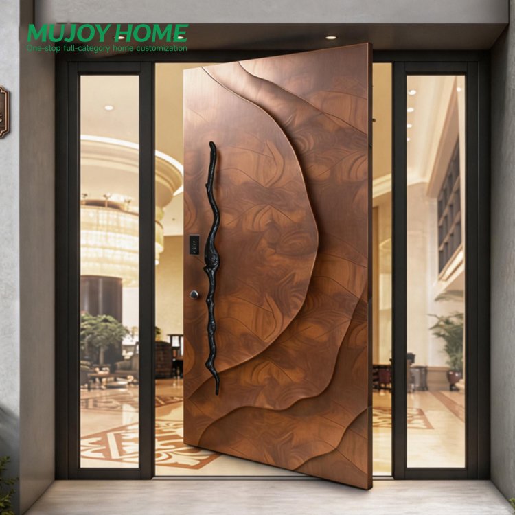 Entry Doors Double Off-axis Door Thermal Break Aluminum Panel Door