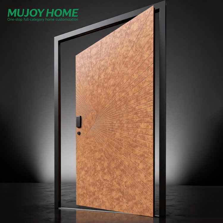 Off-Axis Revolving Door Cast Aluminum Entrance Door for Villas and Hotels