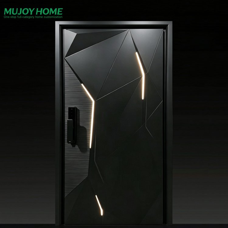 Modern Aluminum Front Entry Door Thermal Insulation and Anti-Theft Security
