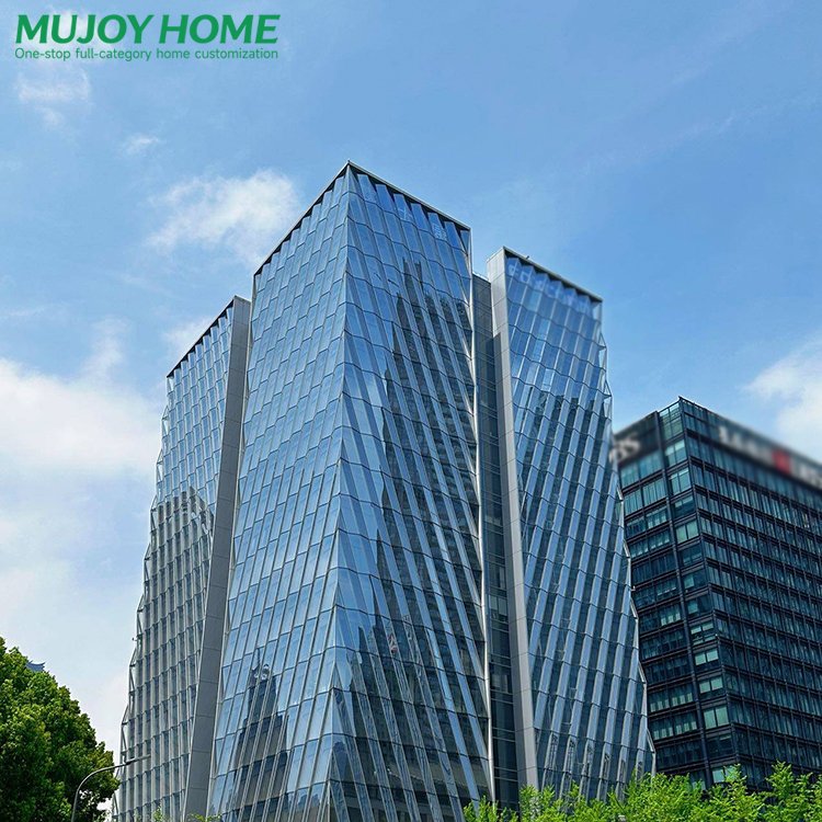 Building Mall Facade Mirror Glass Curtain Wall Heavy Exterior Exposed Aluminum Curtain Wall