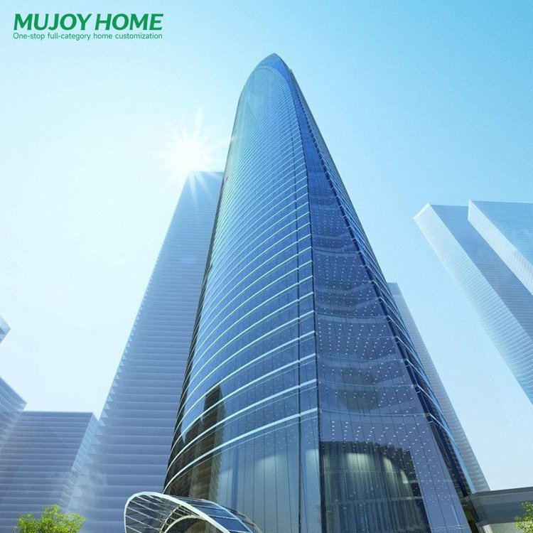 Best-selling Custom Curtain Wall Popular Steel Support Frame Durable Exterior Glass Curtain Wall